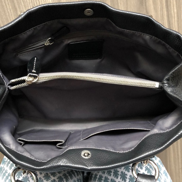 Black Leather Top Handle Coach Bag/ Large Purse - Picture 4 of 6